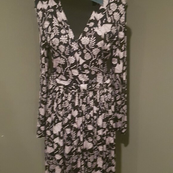 Modcloth Dress with Bat Print Size Large - Picture 1 of 4